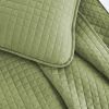 King/Cal King Lightweight Sage Ultra Soft 3-Piece Microfiber Quilt Set