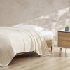 Twin size Cream Bone Lightweight 100-Percent Cotton Blanket - Machine Washable