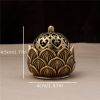 Hom1pc Hollow Lotus Incense Burner Hollow Incense Serving Tea Table Ornament Mini Incense Burner