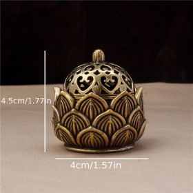 Hom1pc Hollow Lotus Incense Burner Hollow Incense Serving Tea Table Ornament Mini Incense Burner (size: large)